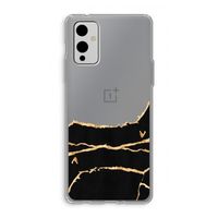Gouden marmer: OnePlus 9 Transparant Hoesje