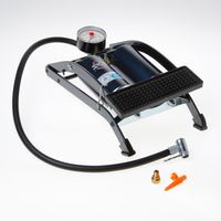 Voetpomp+manometer 2cil. 0-7bar