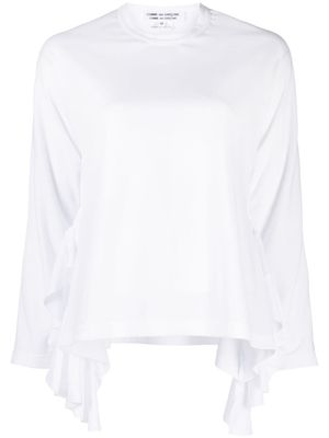 Comme Des Garçons Comme Des Garçons haut drapé à manches longues - Blanc