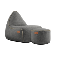 SACKit Cobana zitzak en poef Grey