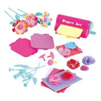 Play papieren bloemen maken knutselset, 38dlg.