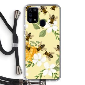 No flowers without bees: Samsung Galaxy M31 Transparant Hoesje met koord