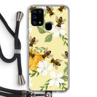 No flowers without bees: Samsung Galaxy M31 Transparant Hoesje met koord