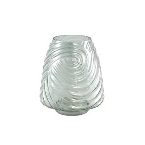 PTMD Silli Green sprayed glass vase wavy structure M