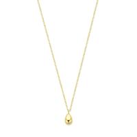 Verfijnd 14k Geelgouden Collier met Druppel - Verstelbare Draaglengtes van 42-45 cm