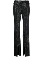 The Mannei pantalon orné de sequins à taille haute - Noir