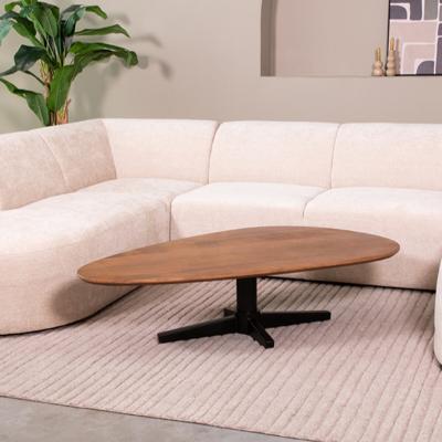 LABEL51 Organische Salontafel 'Rosie' Mangohout, 140 x 75cm, kleur Naturel