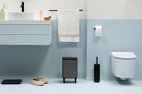 Brabantia Profile Toiletborstel - 12x11x43cm - houder- met beugel - platinum 483301 - thumbnail
