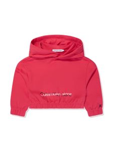 Calvin Klein Kids hoodie en coton à logo imprimé - Rose