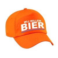 Wij Willem BIER pet / cap oranje voor Koningsdag/ EK/ WK   -