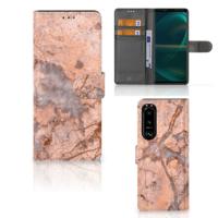 Sony Xperia 5III | Bookcase | Marmer Oranje Sony Xperia 5III | Bookcase | Marmer Oranje