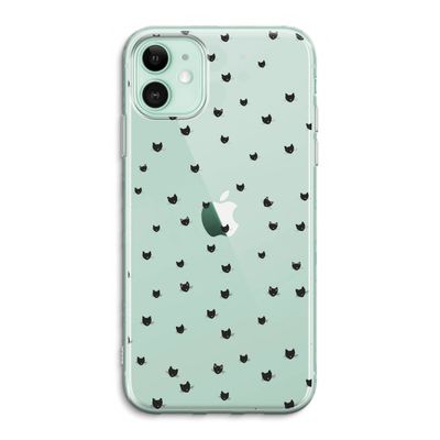 Kleine kattenkopjes: iPhone 11 Transparant Hoesje