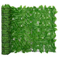 VidaXL Balkonscherm met groene bladeren 400x100 cm VidaXL Balkonscherm met groene bladeren 400x100 cm