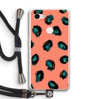Pink Cheetah: Pixel 3 XL Transparant Hoesje met koord