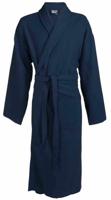 Wafel pique badjas marineblauw-5xl