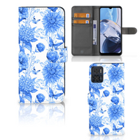 Hoesje voor Motorola Moto E22 | E22i Flowers Blue - thumbnail