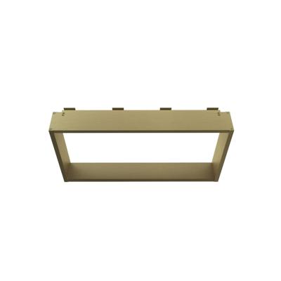 Opbouw planchet Aloni | Voor douchewand | Met 4 handdoekhaakjes | Geborsteld goud