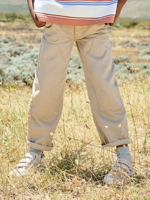 Rechte broek voor jongens klei