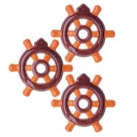 Widmann Maritiem decoratie stuurwiel - 3x - 3D - 50 cm - PVC - maritiem feest - versiering