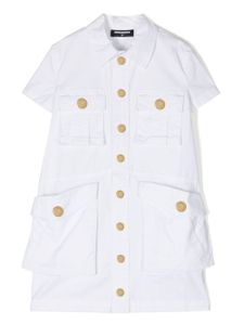 DSQUARED2 KIDS robe en coton à manches courtes - Blanc