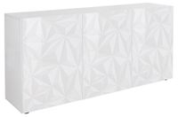 Dressoir Kristal met 3 deuren 181 cm breed in hoogglans wit - thumbnail