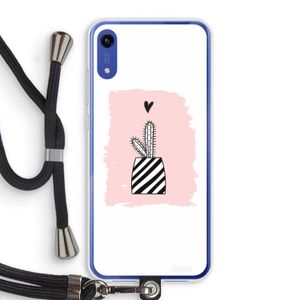 Zwart-wit cactus: Honor Play 8A Transparant Hoesje met koord