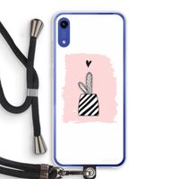 Zwart-wit cactus: Honor Play 8A Transparant Hoesje met koord