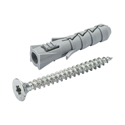 Homefix Nylon Plug 8X40 + Spaanpl.Schr. Vz Pk Torx TX25 5.0X50 | 20 stuks - 6702.10.30030