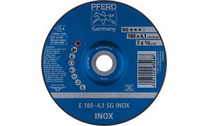 PFERD 62217432 E 180-4,1 SG INOX Afbraamschijf gebogen Diameter 180 mm Boordiameter 22.23 mm RVS 10 stuk(s)