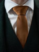 Classic Stropdas | Cognac | Elegante Stropdas Voor Mannen | Peaky Blinders