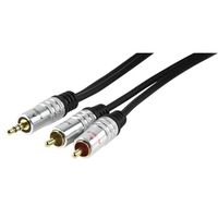 HQ A/V Cable 10m audio kabel 3.5mm RCA Zwart