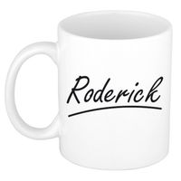 Roderick voornaam kado beker / mok sierlijke letters - gepersonaliseerde mok met naam - Naam mokken - thumbnail