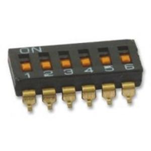 Omron A6S-6104-H DIP-schakelaar Aantal polen 6 SMD 1 stuk(s) Bag