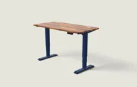 Desktronic HomePro bureau Diepblauw / Massief Walnoot / 140x70 cm