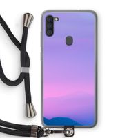 Sunset pastel: Samsung Galaxy A11 Transparant Hoesje met koord