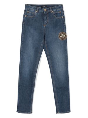 Balmain Kids jean à coupe droite - Bleu
