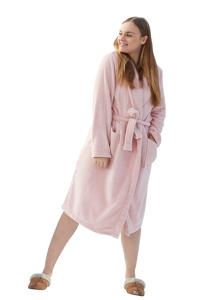 Oud roze badjas fleece-xl/xxl