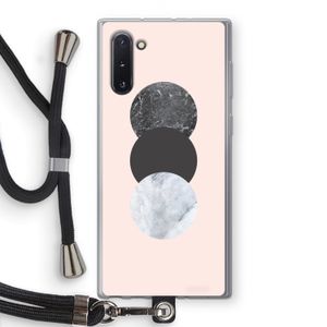 Marmeren cirkels: Samsung Galaxy Note 10 Transparant Hoesje met koord