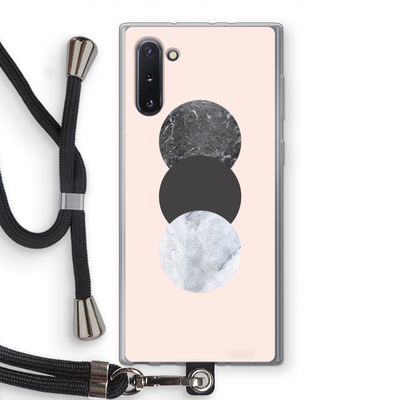 Marmeren cirkels: Samsung Galaxy Note 10 Transparant Hoesje met koord