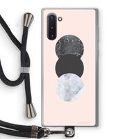 Marmeren cirkels: Samsung Galaxy Note 10 Transparant Hoesje met koord