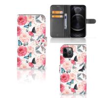 Apple iPhone 12 Pro Max Hoesje Butterfly Roses