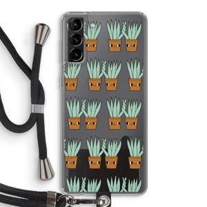 Sansevieria: Samsung Galaxy S21 Plus Transparant Hoesje met koord