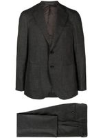 Caruso single-breasted wool suit - Noir - thumbnail