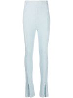 ROTATE BIRGER CHRISTENSEN pantalon en maille à chevilles évasées - Bleu