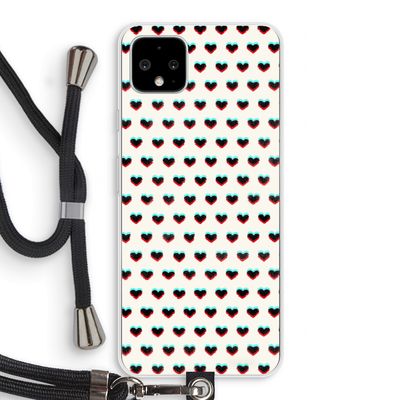 Hartjes: Pixel 4 XL Transparant Hoesje met koord