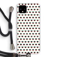 Hartjes: Pixel 4 XL Transparant Hoesje met koord