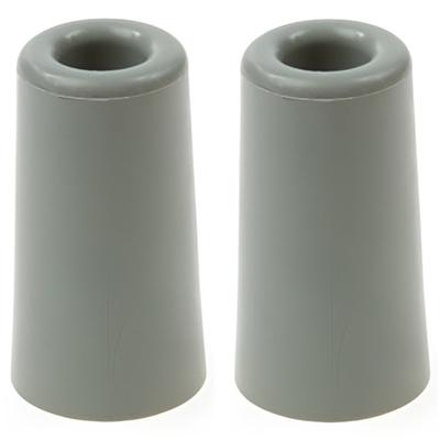 Deurbuffer / deurstopper - 2x - grijs - rubber - 75 x 40 mm - deurstop