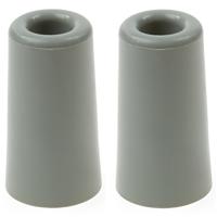 Deurbuffer / deurstopper - 2x - grijs - rubber - 75 x 40 mm - deurstop