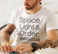 T-shirt met tekst architectuur
