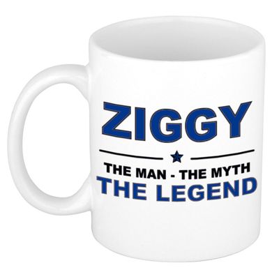 Ziggy The man, The myth the legend cadeau koffie mok / thee beker 300 ml Ziggy The man, The myth the legend cadeau koffie mok / thee beker 300 ml